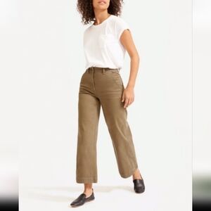 Everlane Wide-Leg Crop Pant. Size 10. Ochre Color